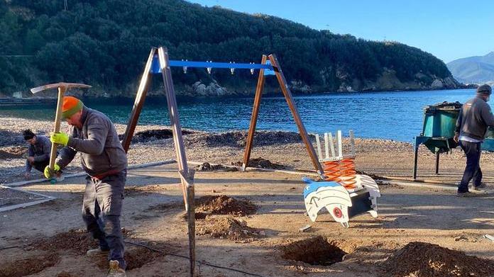 Lavori in corso a Bagnaia, ecco i giochi per bambini