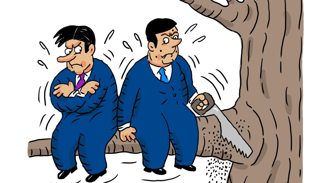 La vignetta di Gef - Crisi di governo, la sfida tra Conte e Renzi arriva in Parlamento