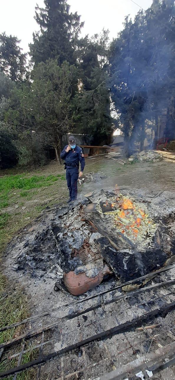 Un sopralluogo dei carabinieri forestali a Certaldo