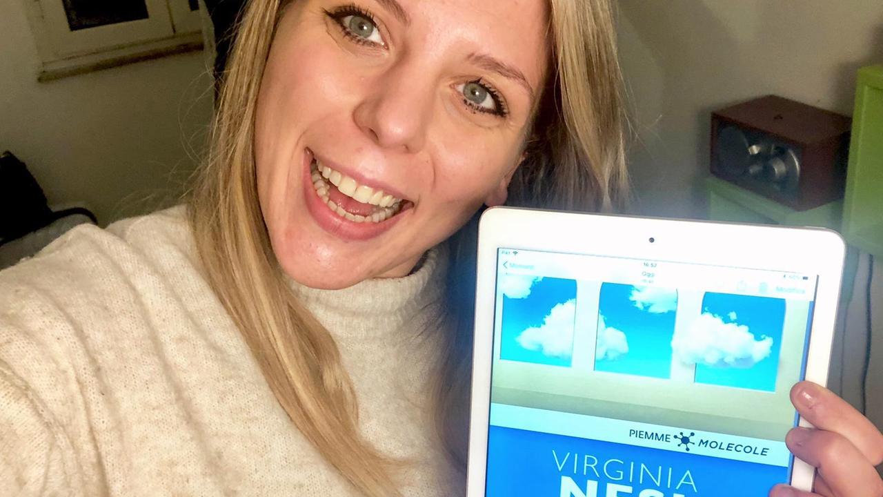 Virginia Nesi col suo libro “Mezzo sospiro di sollievo” appena pubblicato