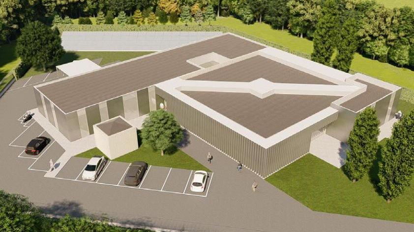 Il rendering del progetto d’ampliamento della Casa della salute, il nuovo distretto socio-sanitario in via Verdi a La Rosa di Terricciola