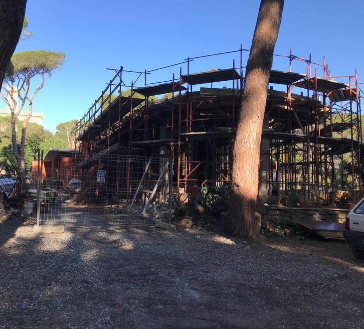 e il cantiere al Tennis in pineta Marradi