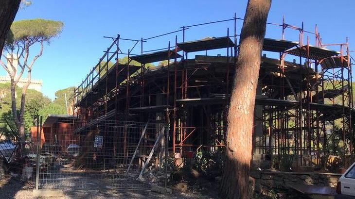 e il cantiere al Tennis in pineta Marradi