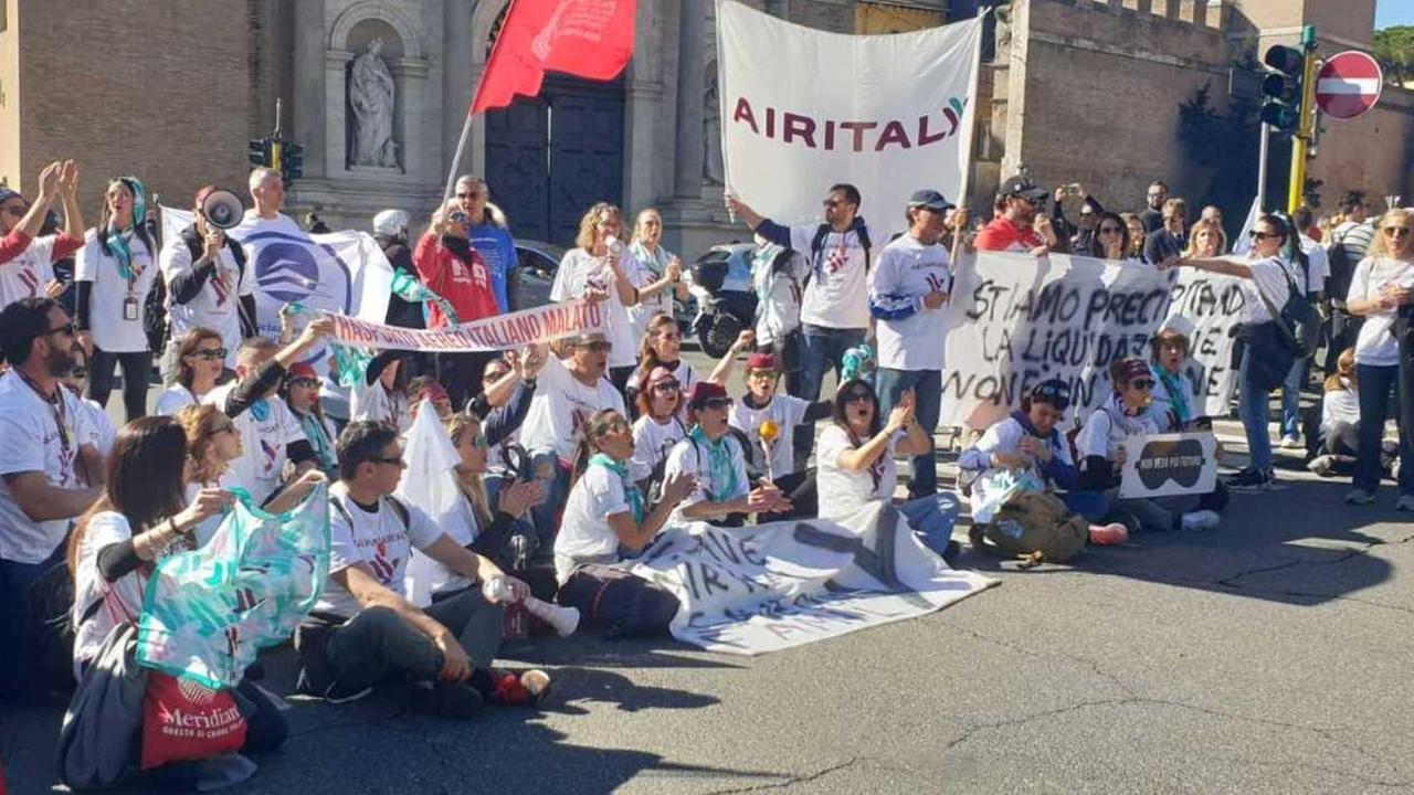 Air Italy, manifestazione in Regione