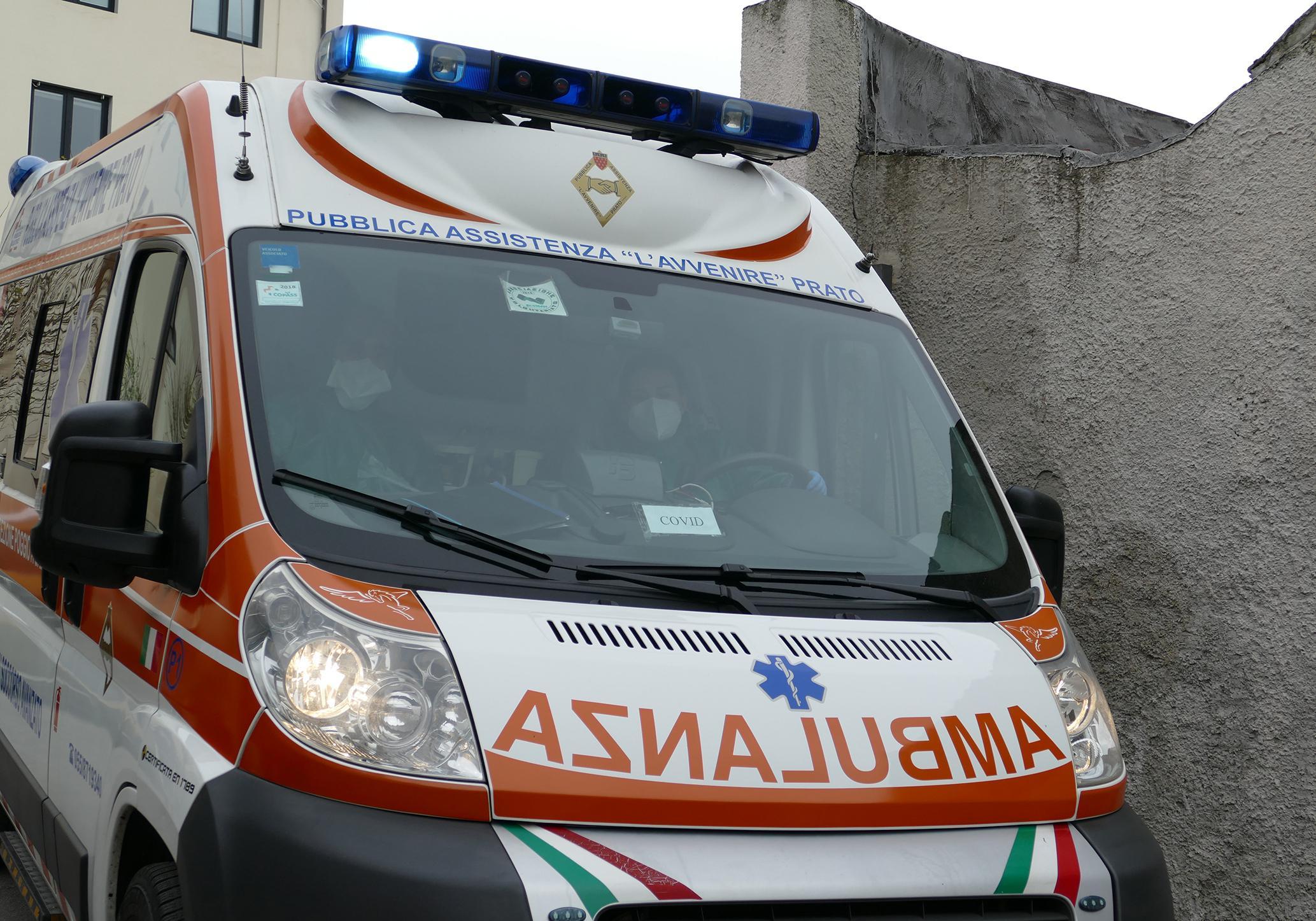 Un'ambulanza Covid (foto d'archivio)