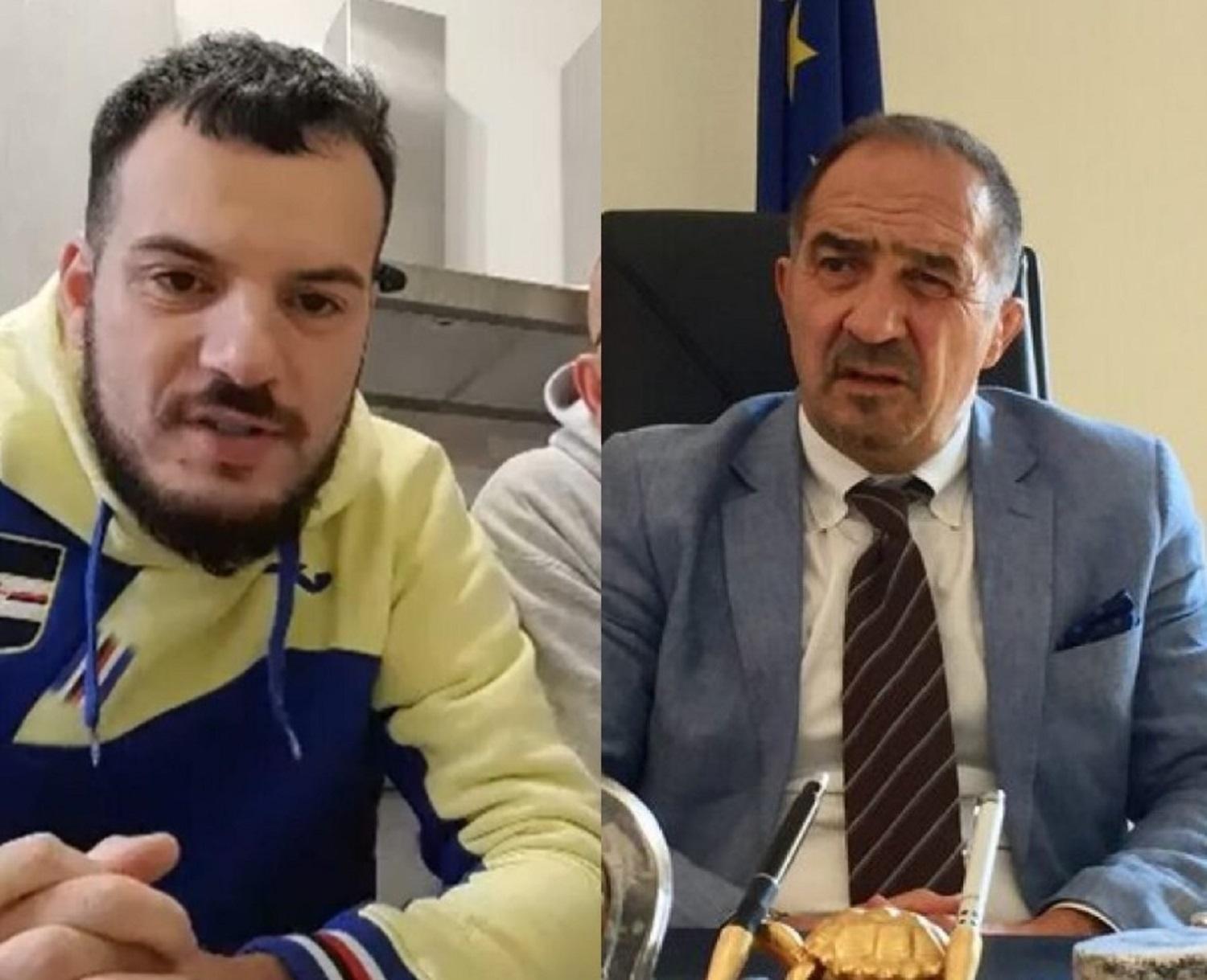 A sinistra il responsabile comunicazione della GimFive, Federico Milieni. A destra il questore di Livorno, Lorenzo Suraci