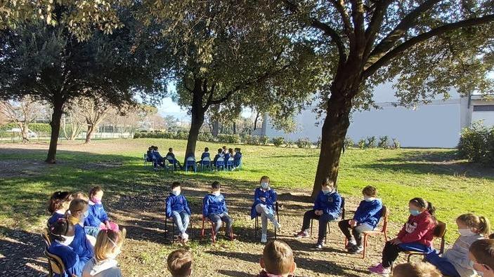 Alla “Martini” il parco diventa un’aula per le lezioni all’aperto