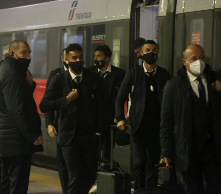 I bianconeri arrivati ieri sera a Mancasale 
