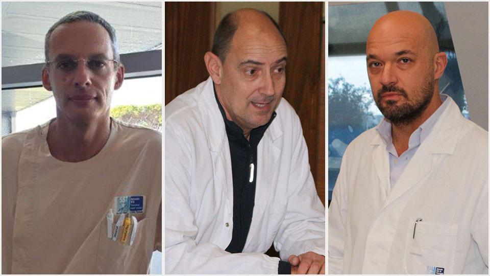 Ettore Melai, primario di Anestesia e rianimazione-Terapia intensiva, Andrea Nicolini, direttore del 118 area Versilia-Lucca-Massa e Giuseppe Pepe, primario del Pronto soccorso versiliese