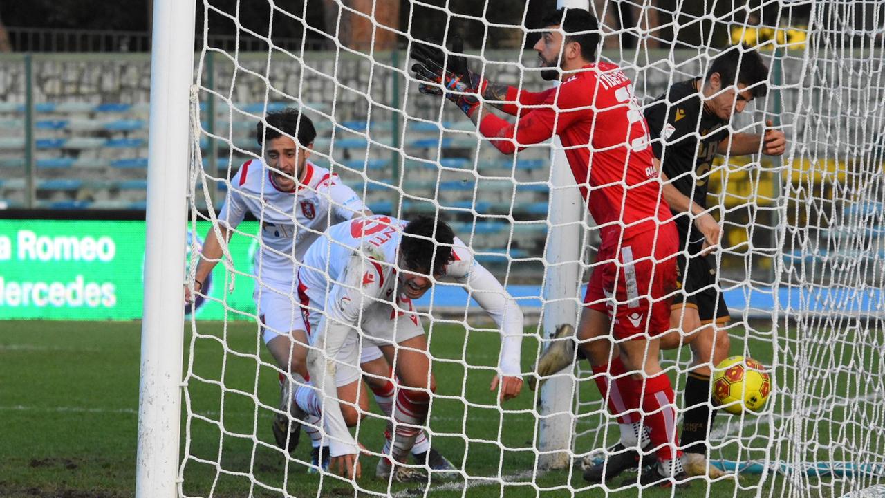 Grosseto-Piacenza, la seconda rete (Foto Agenzia Bf)