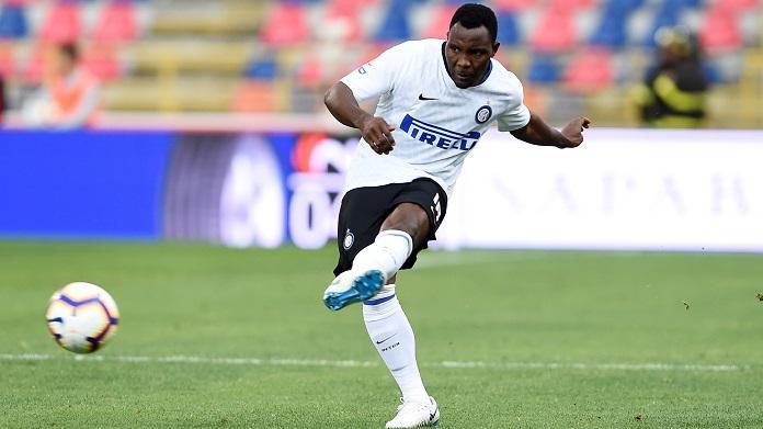 Il ghanese Asamoah in azione con la maglia dell'Inter