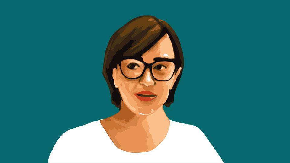 La segretaria Filctem Cgil Sonia Paoloni nell’elaborazione grafica di Cecilia Caporlingua