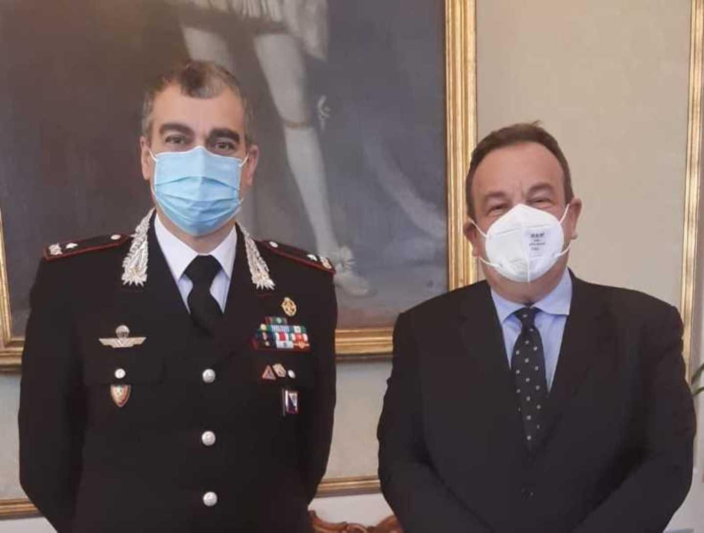 Il comandante regionale Gargaro in visita alle istituzioni della città 