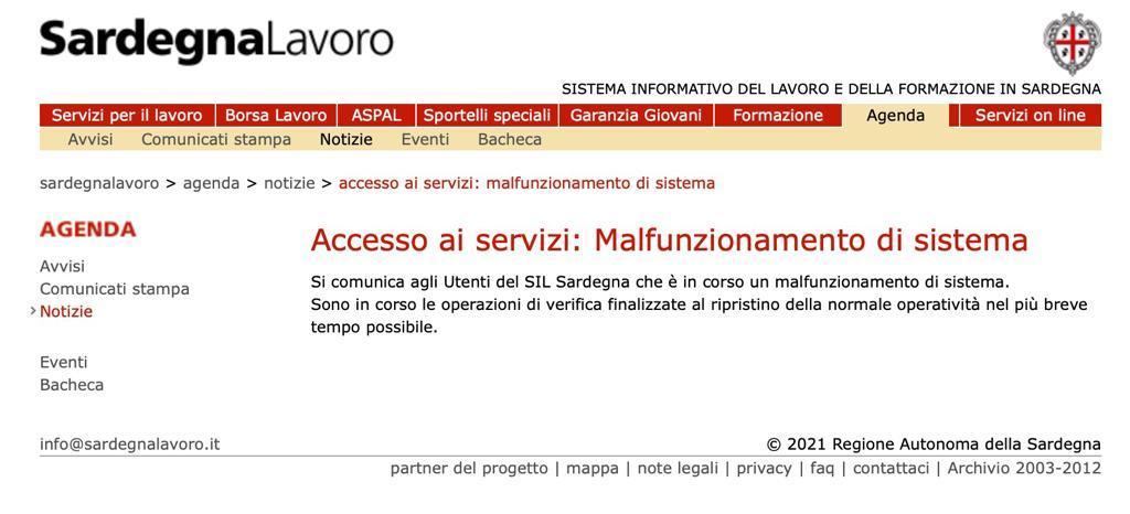 Indennità una tantum: la Regione sospende l'avviso e lo rinvia al 1° febbraio 