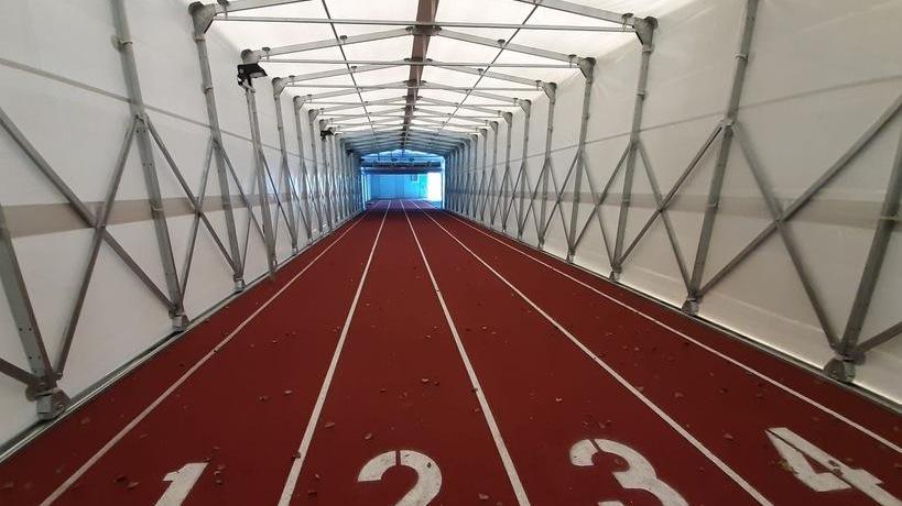 La pista èer la corsa della nuova palestra di Rubiera