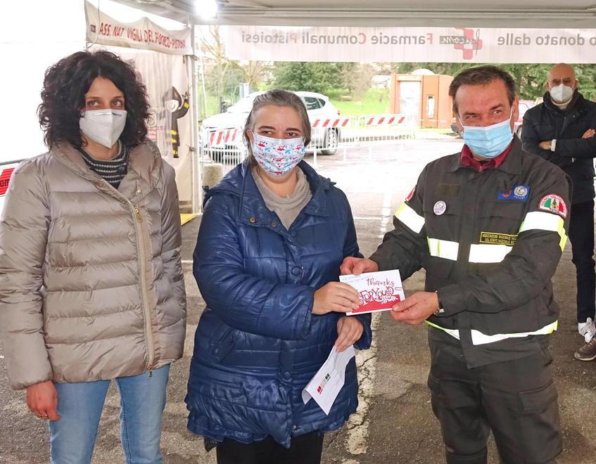 Da sinistra, Anna Fedi, Lara Romagnani e Leonardo Melani (foto Gori)