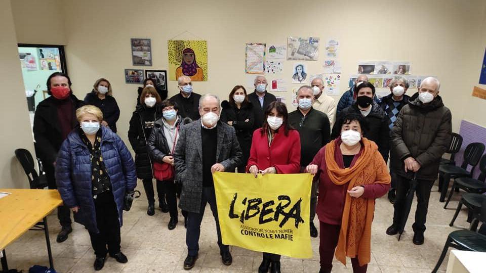 La cerimonia di inaugurazione del nuovo presidio di Libera