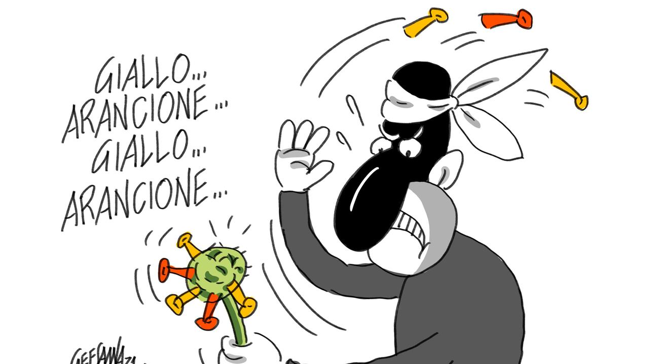 La vignetta di Gef: l'isola aspetta il Tar, sarà zona gialla o ancora arancione?