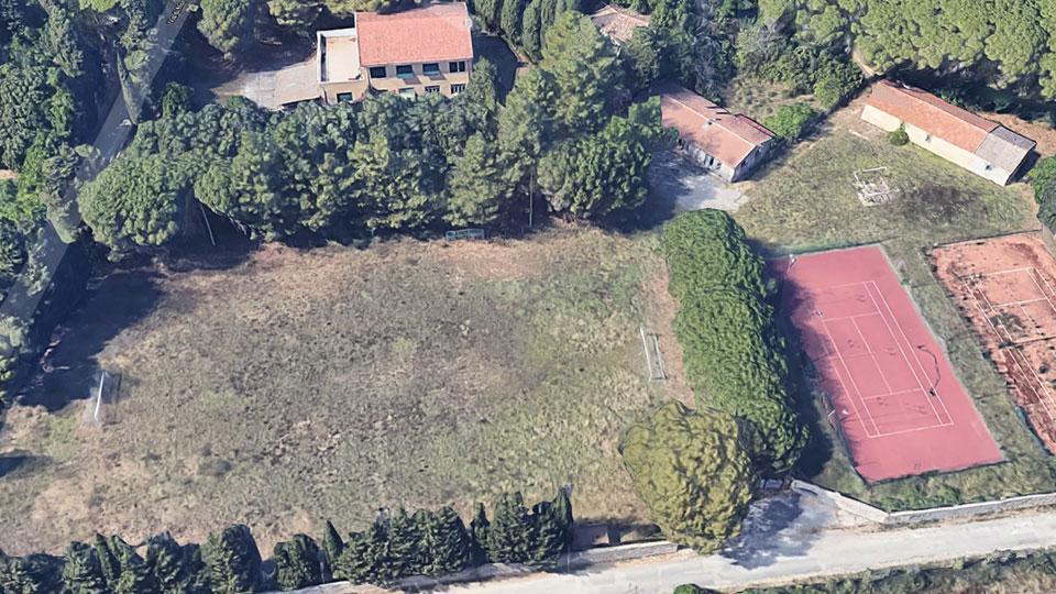 I campi di Monterotondo di proprietà dell'Asl fotografati dall'alto con Google Earth