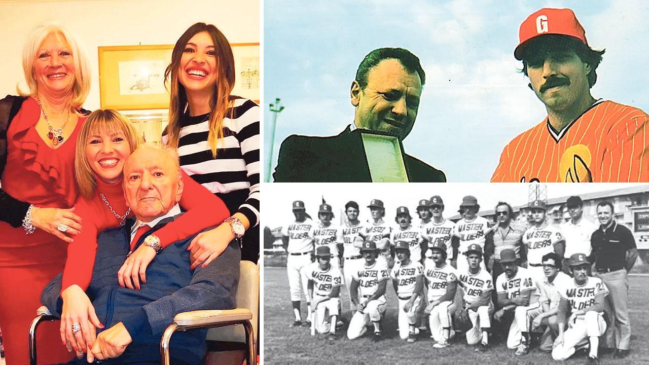 Ripani con la moglie Giovanna e le figlie Elisabetta e Alessandra. A destra in alto con Joe Martelli nel 1980 e in basso con il Bbc nel 1973