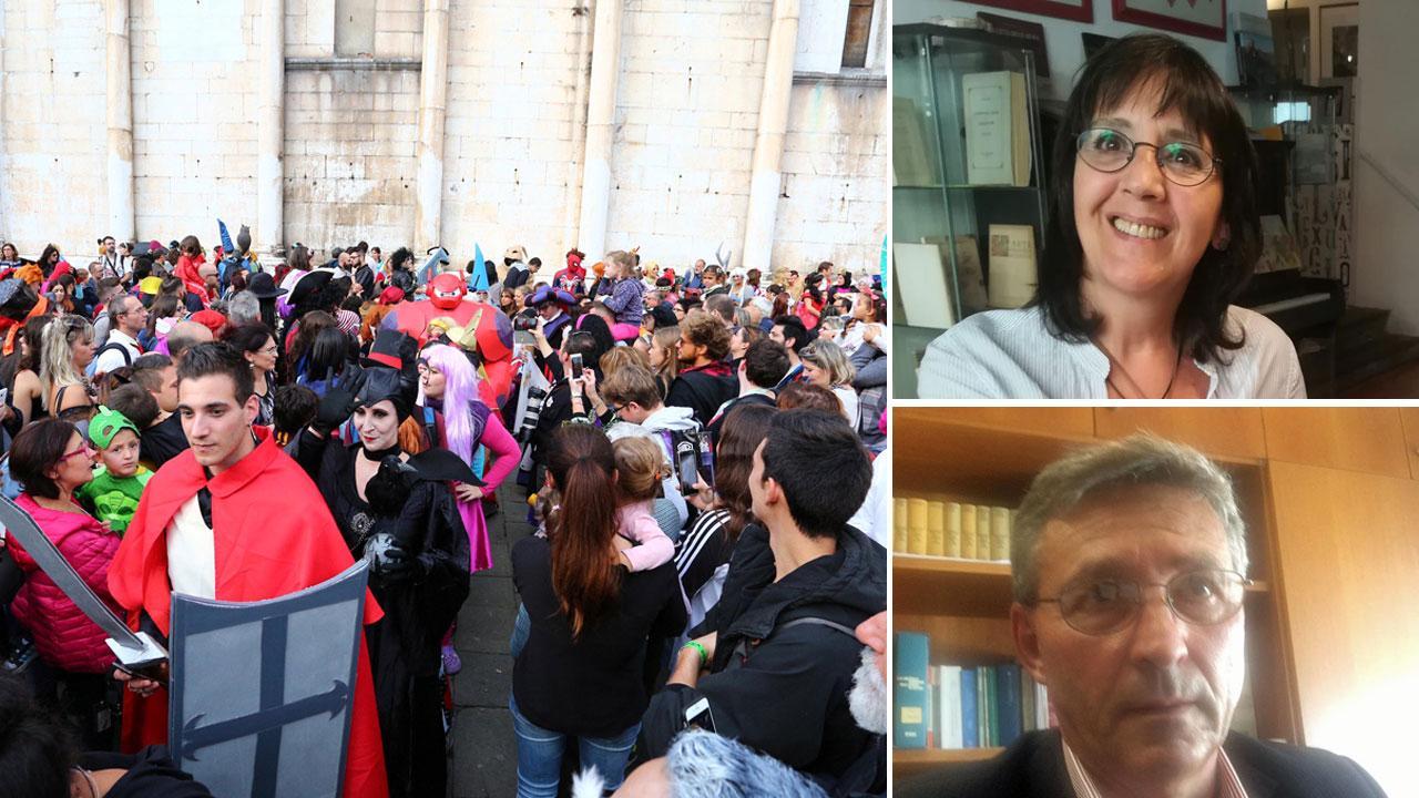 In foto l'edizione 2018. In alto a destra Francesca Fazzi, presidentessa di Lucca Crea, società che organizza i Comics. In basso Claudio Del Prete, amministratore unico di Lucca Holding