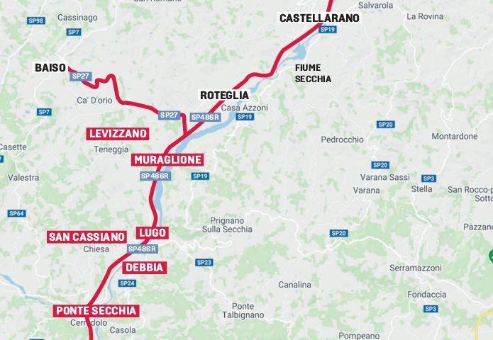 La mappa dei confini tra Castellarano e Baiso