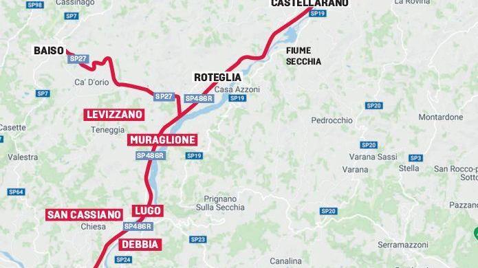 La mappa dei confini tra Castellarano e Baiso