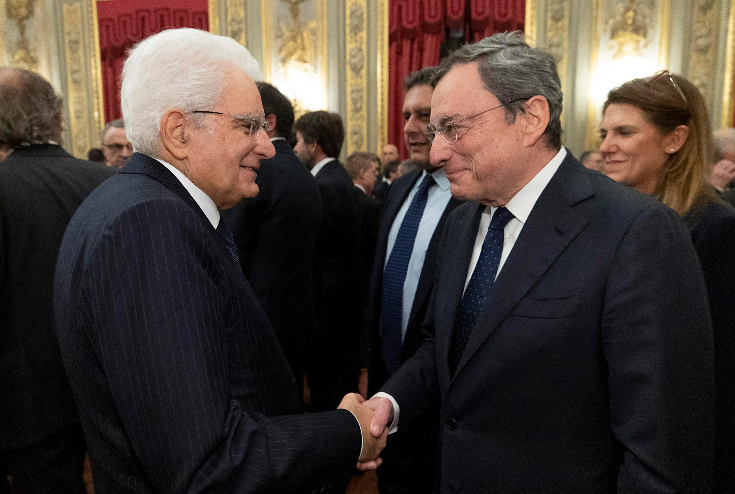 Sergio Mattarella e Mario Draghi in una foto d'archivio