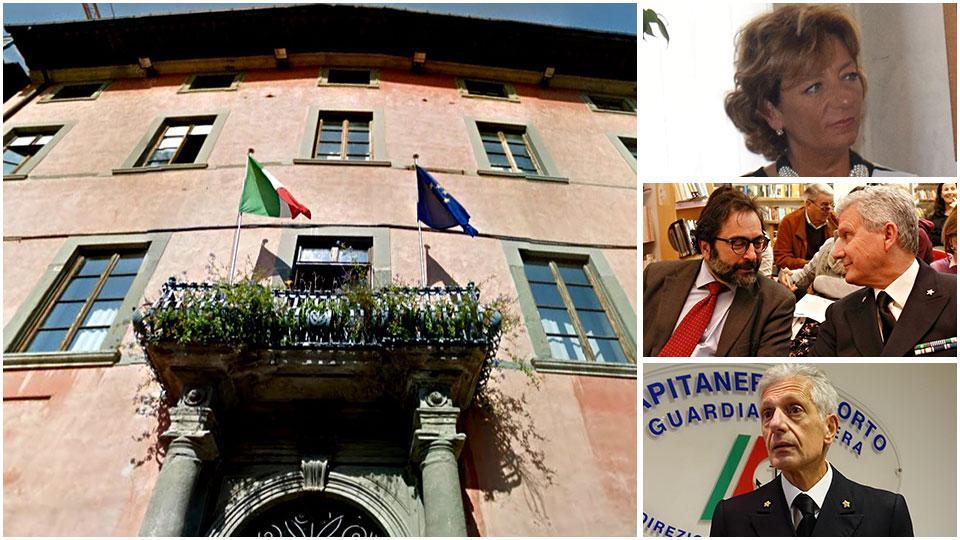 Palazzo Rosciano, sede dell’Authority che governa i porti di Livorno e Piombino (oltre che delle isole dell’Arcipelago), Roberta Macii, Massimo Provinciali con Nerio Busdraghi e Giuseppe Tarzia