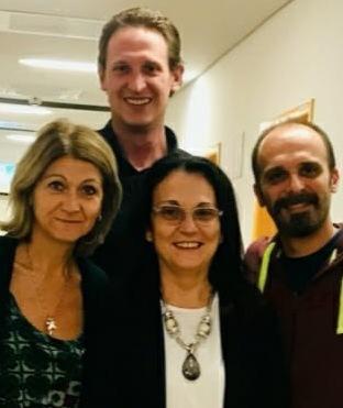Da sinistra: Barbara Ruozi, il dottor Jason Duskey, la professoressa Maria Angela Vandelli e il professor Giovanni Tosi