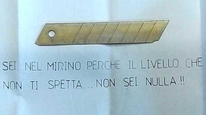 Lettera minatoria anche a una dirigente