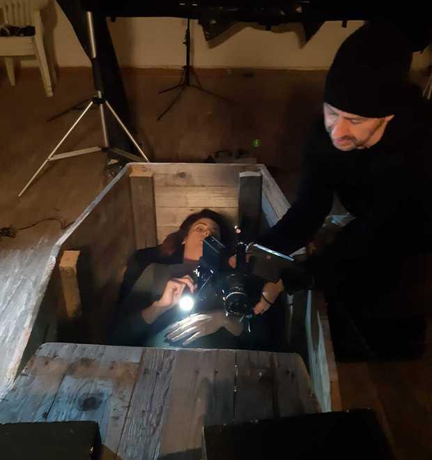 Il set di “Dead Bride” del regista calcinaiolo Francesco Picone