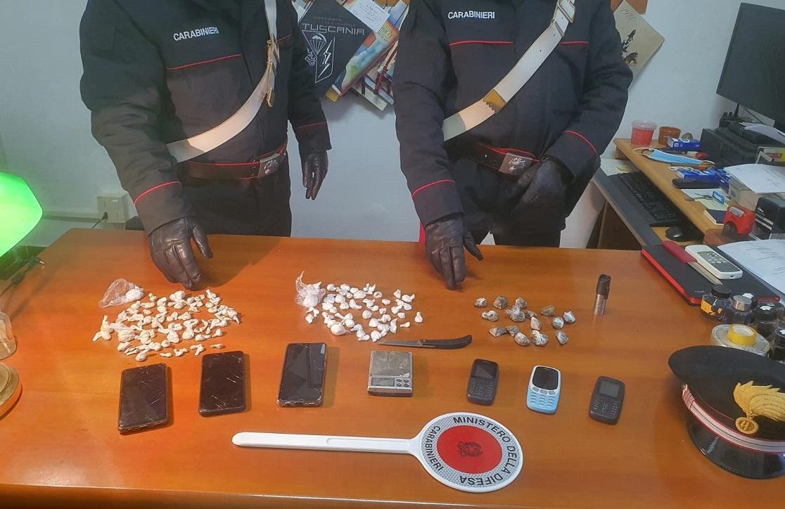 La droga sequestrata dai carabinieri