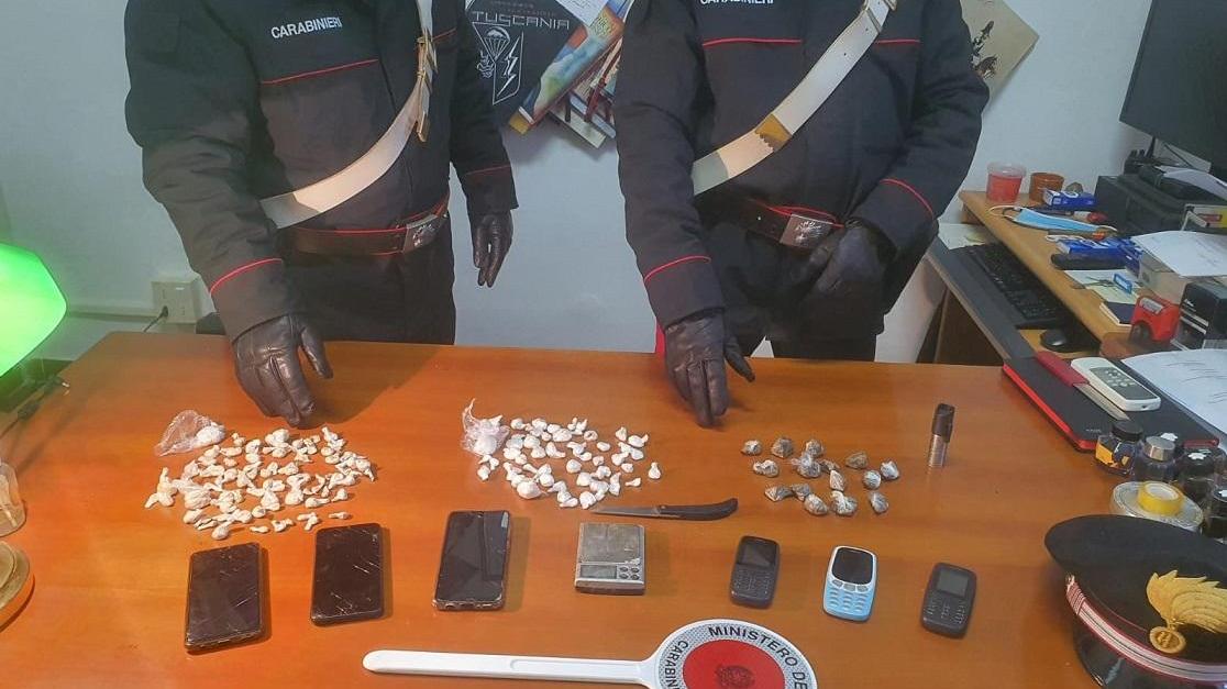 La droga sequestrata dai carabinieri
