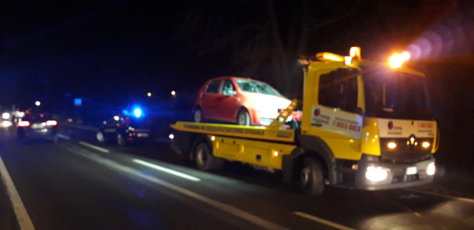 I mezzi recuperati dal soccorso stradale