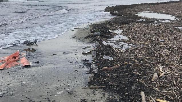 Tornano i cumuli di lavarone sulla spiaggia