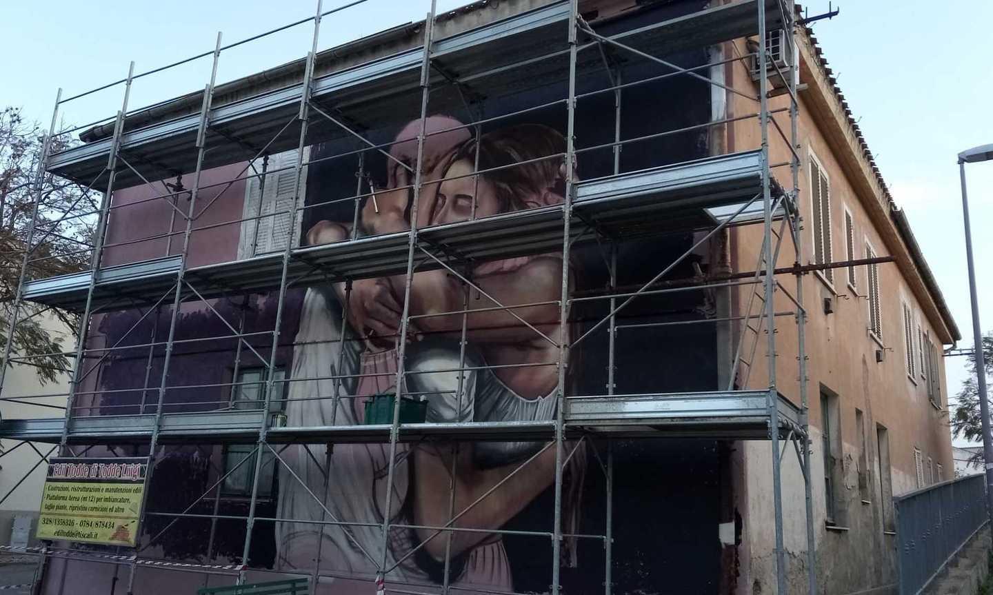Siniscola, murale di Giorgio Forlano