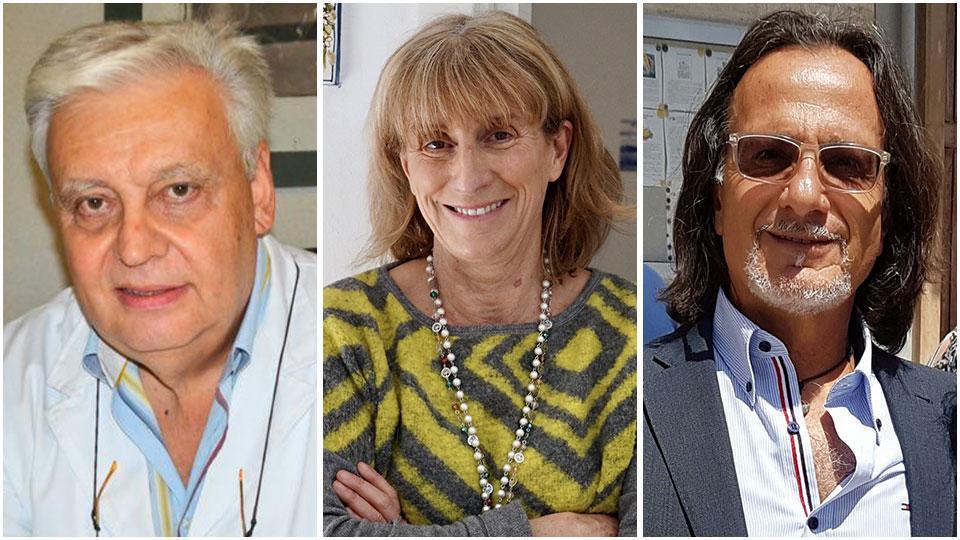 Il dottor Pasquale Cognetta, la dottoressa Laura Bechi e il dottor Giulio Rosellini