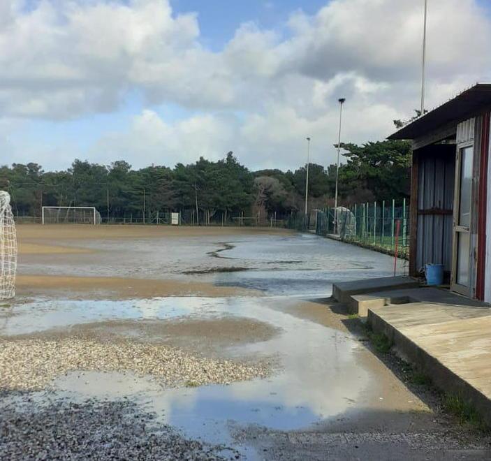 Allagati il campo sportivo e la pista di pattinaggio