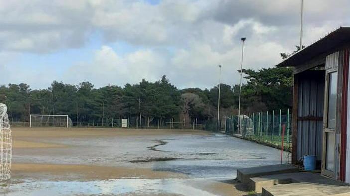 Allagati il campo sportivo e la pista di pattinaggio