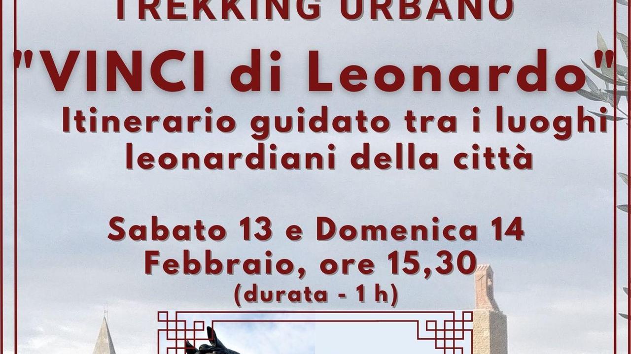 Trekking urbano sabato 13 e domenica 14 febbraio 2021 a Vinci