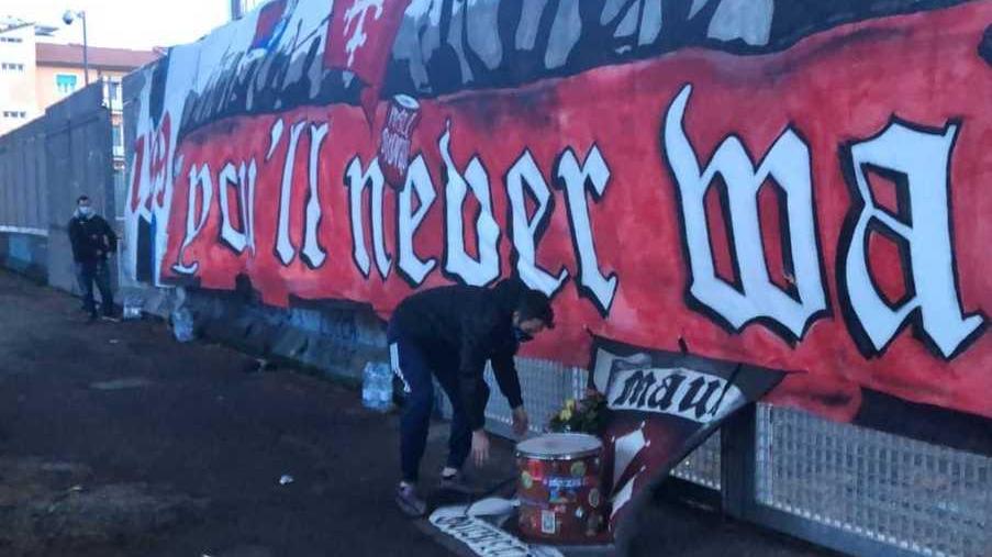 Gucher, prima della gara i fiori in ricordo di Mau a nome dei nerazzurri
