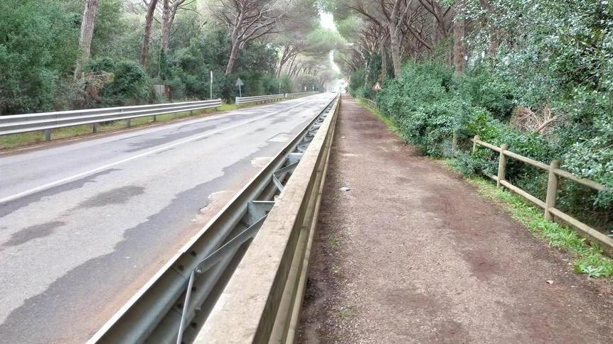 Impianto a led per illuminare la pista ciclabile