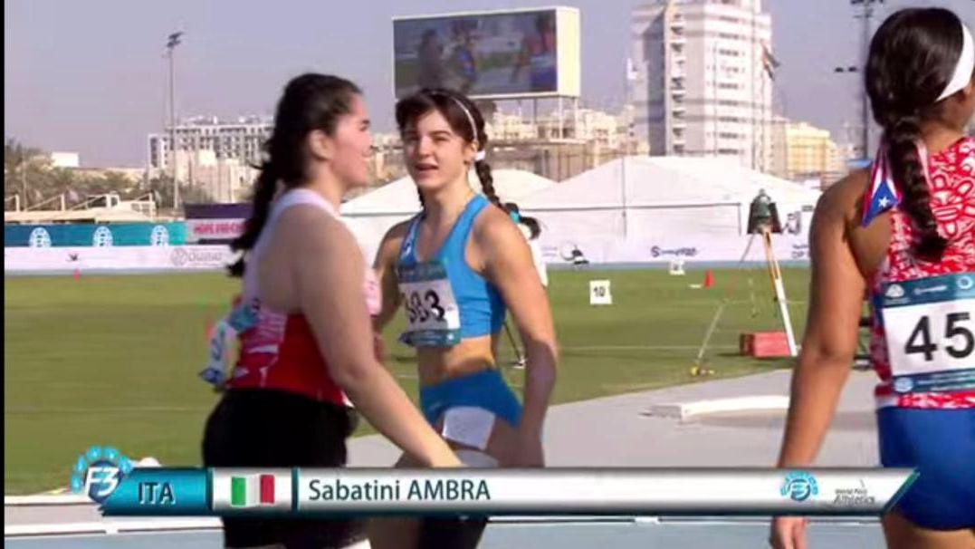 Ambra Sabatini dopo la gara a Dubai