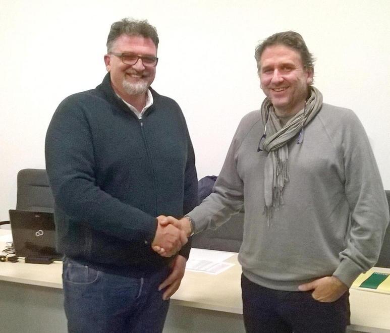 Rutinelli (a sinistra) con il presidente di Confesercenti Luigi Micheletti