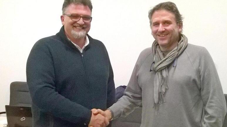 Rutinelli (a sinistra) con il presidente di Confesercenti Luigi Micheletti