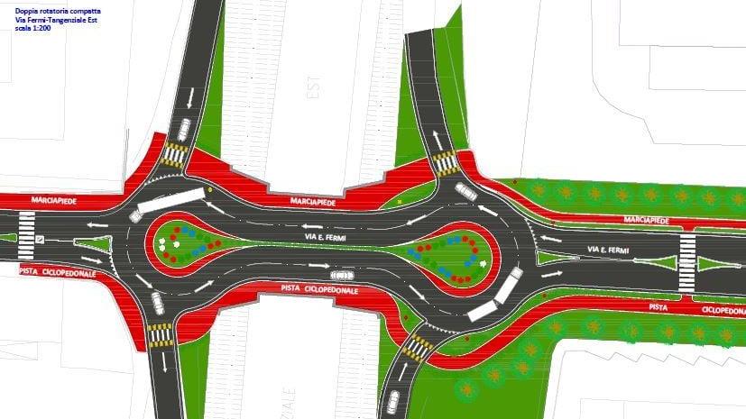 Doppia rotatoria per decongestionare e rendere più sicura la zona industriale