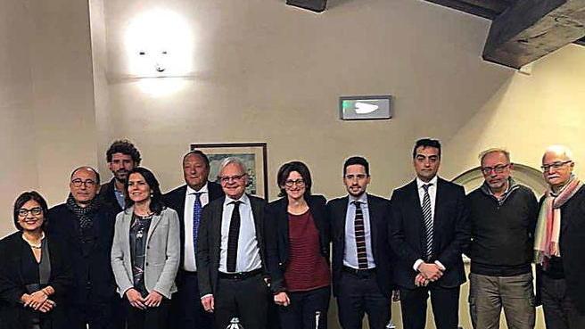 Il Comitato di indirizzo in una foto di gennaio 2019, quando furono eletti il presidente Isoppi e il vice Chericoni