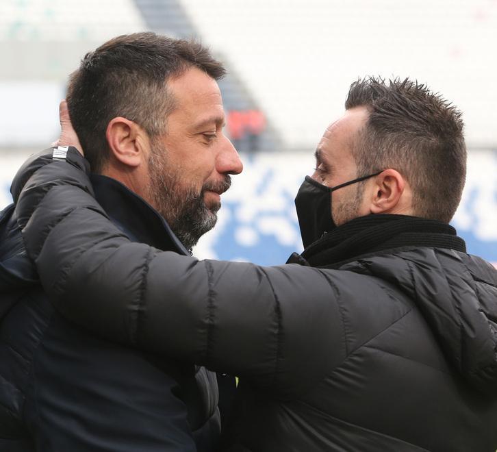 De Zerbi: «Sono soddisfatto e guardo ancora all’Europa. La vittoria è per Carnevali»