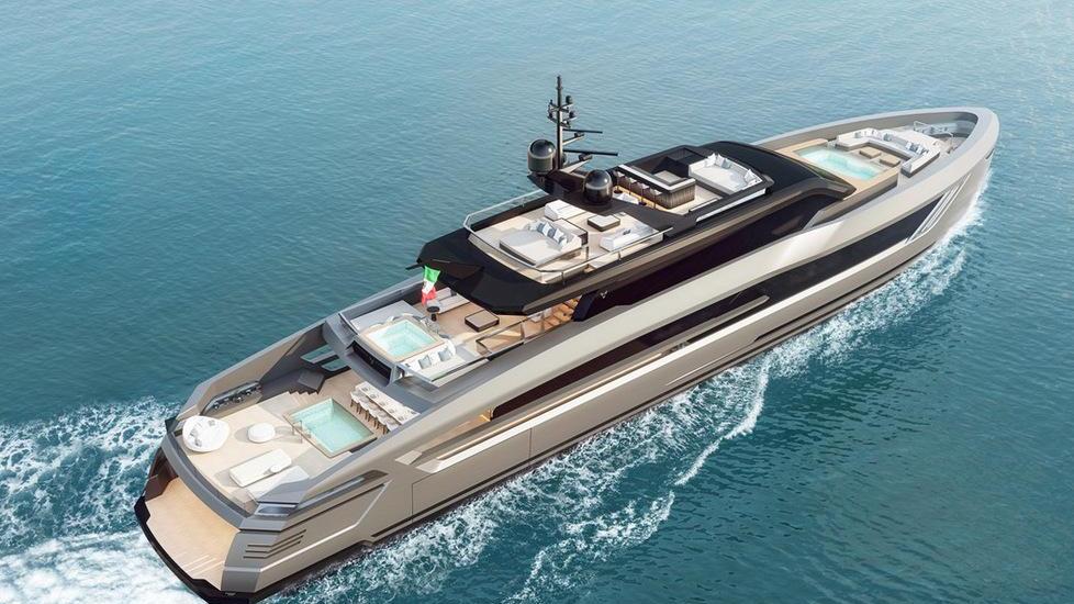Un modello di yacht prodotto dal marchio pisano